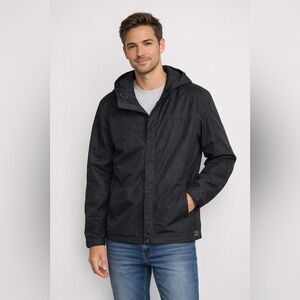 MEC Black Lightweight Hooded rain windbreaker jacket men’s size medium